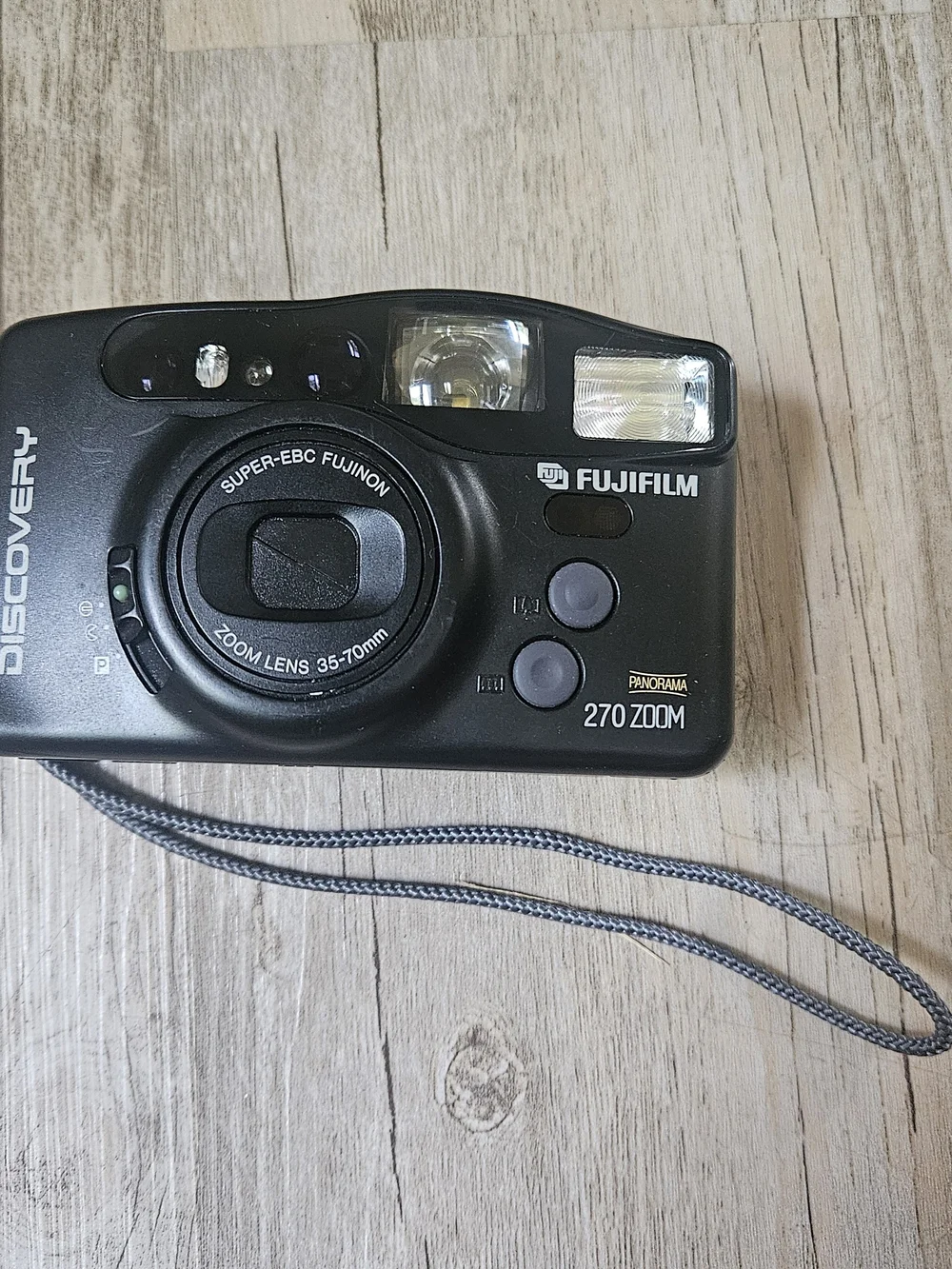 Vintage Fujifilm Discovery 270 Zoom Point And Shoot Black 35mm Film Camera